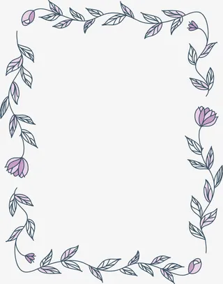 手绘树枝边框免抠