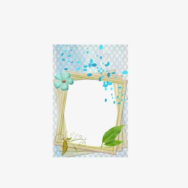 夏日清新唯美相框模板免抠