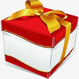 红色礼盒国庆促销免抠