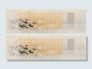 中国风古韵水墨画banner高清