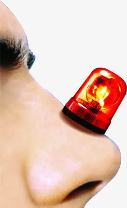 鼻子人物红灯警告免抠