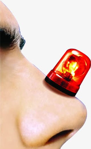 鼻子人物红灯警告免抠