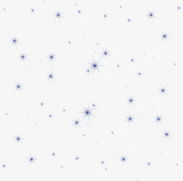 蓝色闪耀星星免抠