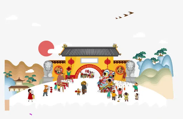 春天集市免抠