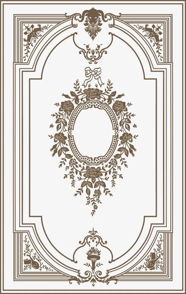 矢量复古边框免抠