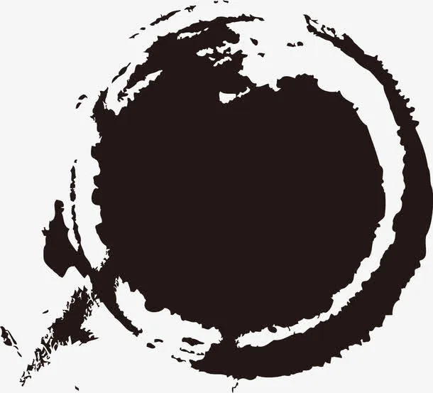 圆形墨迹水墨免抠装饰其他装饰图案元素