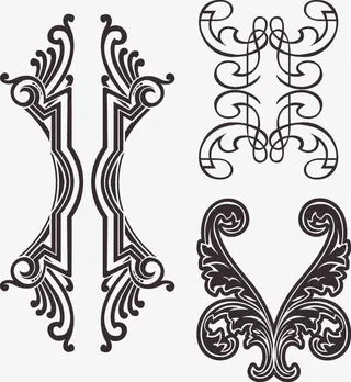 心形植物边框免抠