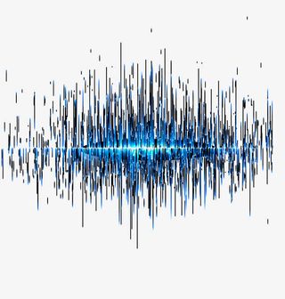 蓝色清新光芒线条效果元素免抠