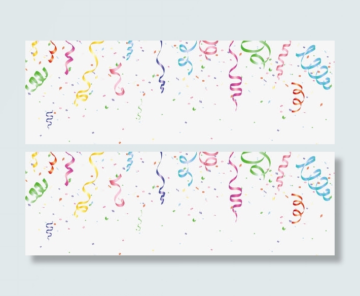 装饰漂浮节日彩纸彩带免抠