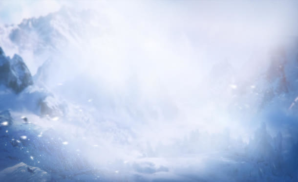 冰天雪地冰冷幽蓝免抠