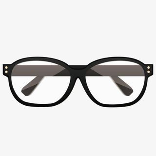 矢量黑色质感近视眼镜免抠