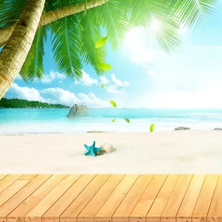 夏日酷爽沙滩背景高清文艺清新背景 夏日酷爽沙滩背景高清文艺清新背景