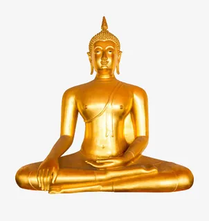 一尊金色佛像免抠