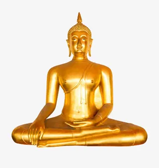 一尊金色佛像免抠