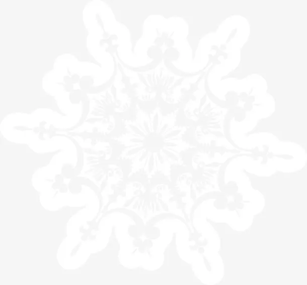 白色简约雪花免抠