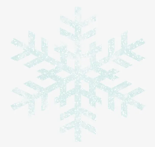 淡蓝色雪花免抠