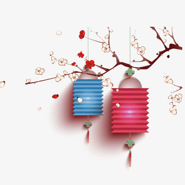 灯笼梅花免抠