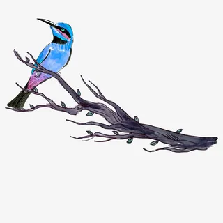 枝头上的喜鹊免抠