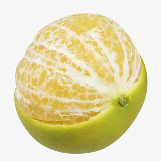 剥开一半的皇帝柑手剥橙实物免抠免抠