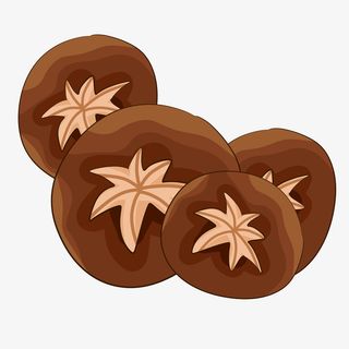 健康平菇香菇咖色免抠