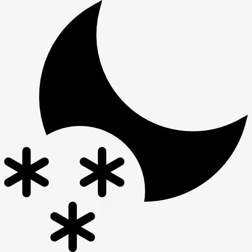 晚上雪图标免抠