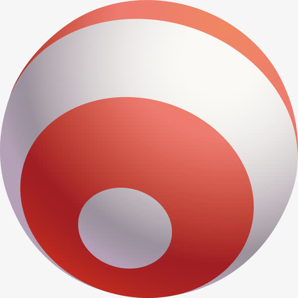 透明光环缠绕的金色立体球体图标免抠