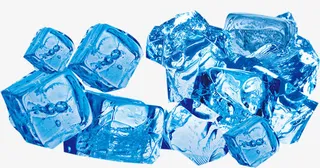 透明蓝色冰块淘宝促销免抠