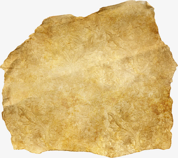 金色残缺纸张免抠