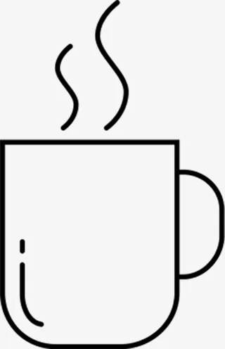 简笔画水杯免抠