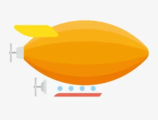 卡通装饰热气球小清新插画免抠