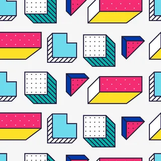 彩色几何图形矢量图免抠