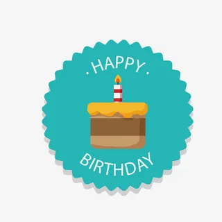 生日蛋糕标签免抠