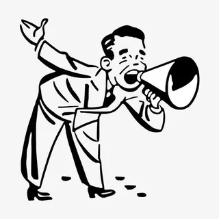 拿着喇叭呐喊免抠