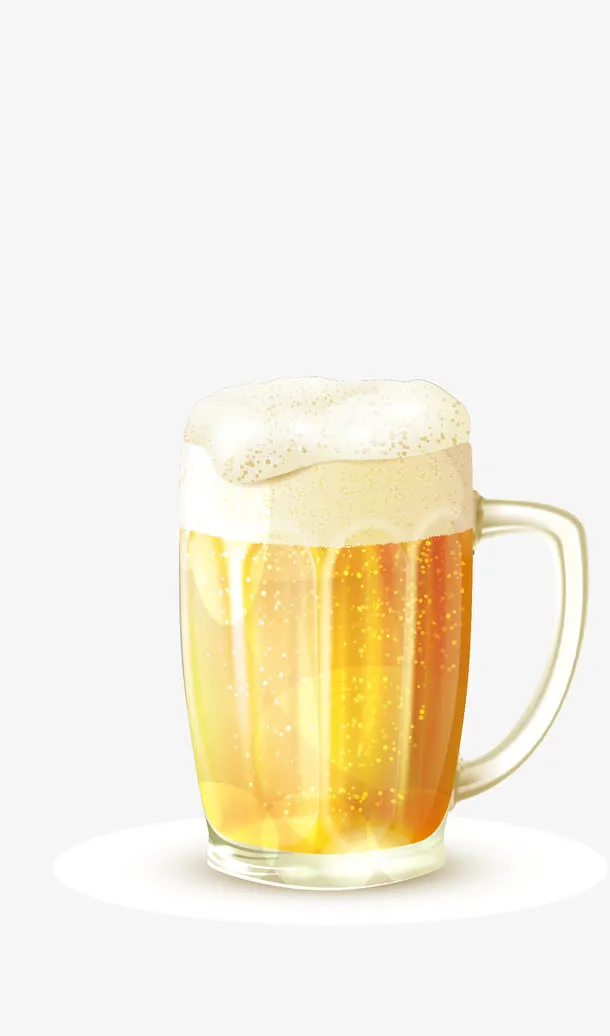 一杯啤酒矢量免抠