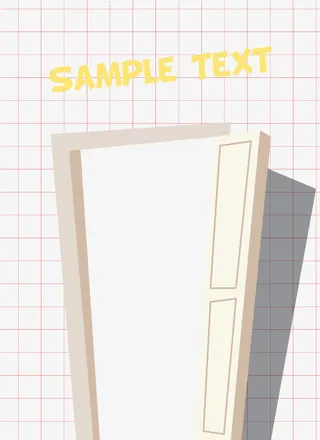 矢量元素手绘卡通门免抠