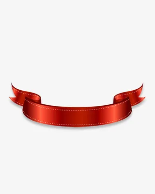 飘浮红色彩带免抠