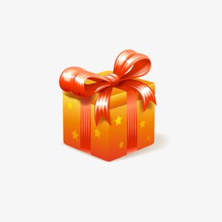 橙色礼盒免抠