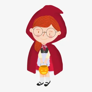 万圣节红色女巫免抠