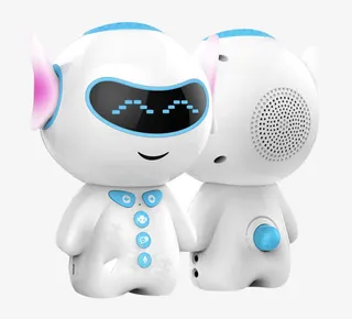 白色机器人早教机免抠