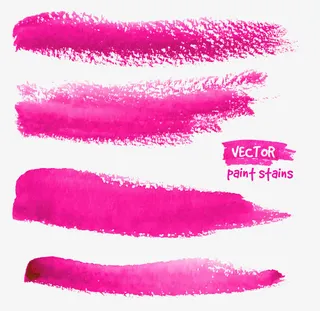 中国风水墨笔触笔刷矢量素材免抠