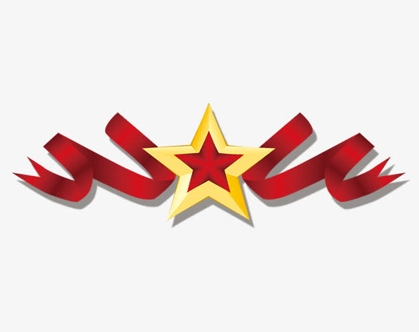 金色五角星免抠