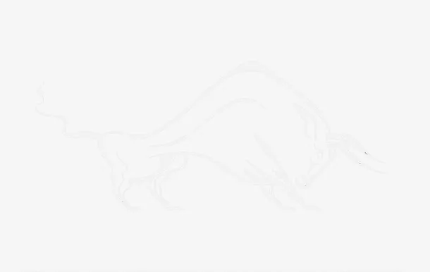 极简主义的公牛图案免抠