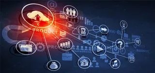 云计算图标科技背景高清