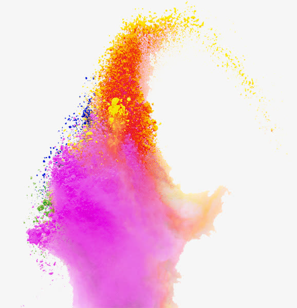 炫彩粉末元素免抠