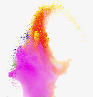 炫彩粉末元素免抠