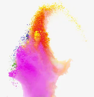 炫彩粉末元素免抠