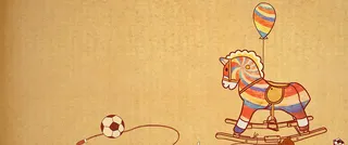 手绘可爱木马背景高清