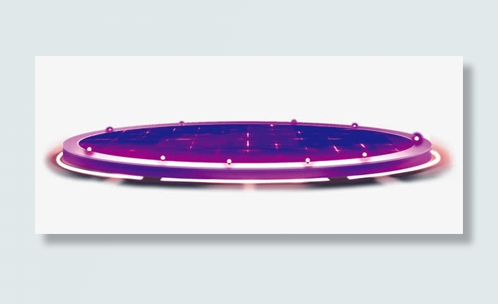 紫色圆形舞台免抠