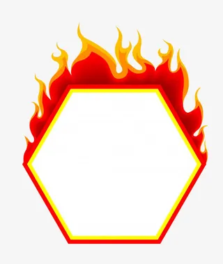 六边形边框免抠