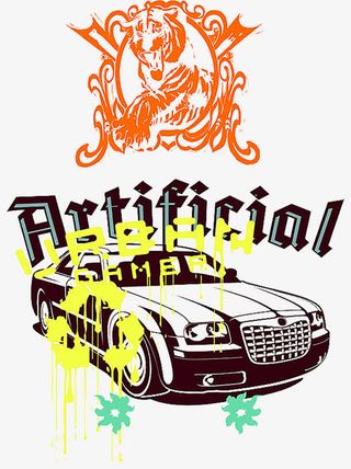 卡通炫酷机车免抠